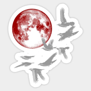 Flying ravens Sticker